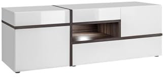 PRICE FACTORY just for you Meuble TV 150 cm Criss avec LED intégrées, déco Moderne pour Salon