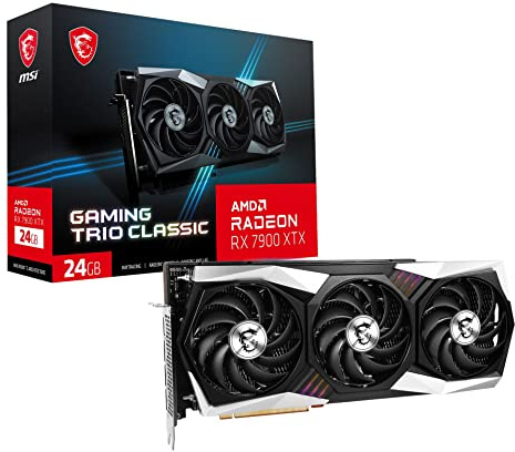 MSI Radeon RX 7900 XTX Gaming Trio Classic 24G 384-Bit HDMI/DP Torx Fan 4 AMD RDNA 3 Graphics Card
