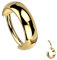 Treuheld® Breites Titan Segmentring-Clicker Piercing | 4 Farben [03.] - Gold
