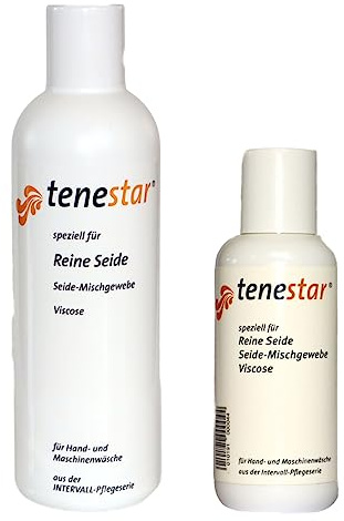 tenestar Spezialwaschmittel für reine Seide, 340 ml | Flüssigwaschmittel für Handwäsche und Maschinenwäsche – schonend für Seide, Viskose und Feines