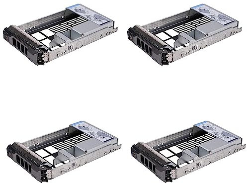 BRIUERG 4X 3,5 Festplatten Fach für PowerEdge Server - mit 2,5 Festplatten Adapter NVMe SSD SAS SATA Halterung
