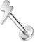 ZS ASTM F136 Titanium 16G 8mm Piercing Jewelry for Conch, Tragus, Helix, Lip, Labret, Earlobe - Hypoallergenic Internally Threaded Flat Back Cartilage Stud Earring (#35 Lightning)