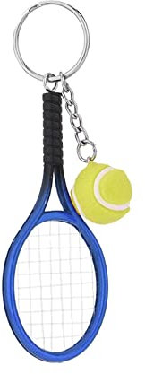 Tennis Schläger Keychain, grüner Sport Schlüsselring der Neuheit, Mini Tennisball Anhänger Geschenke, Mini-Tennisschläger mit -Schlüsselanhänger, Schlüsselanhänger Personalisiert (G, One Size)