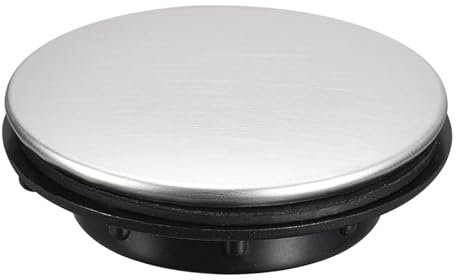 QUARKZMAN Couvercle Trou Robinet en Acier Inoxydable Brossé, Cache Trou de Robinet d'Évier pour Lavabo Espace de Comptoir de Cuisine, 1 Pcs (28-38mm de Diamètre)
