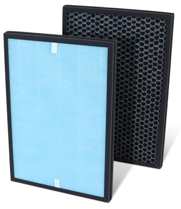 4-in-1 Ersatzfilter Kompatibel mit 𝗔𝗶𝗶𝗯𝗼𝘁 Epi188 Luftfilter, Epi188 Ersatz-Filter, Ersatz HEPA Filter mit Aktivkohlefilter (2 Stück)