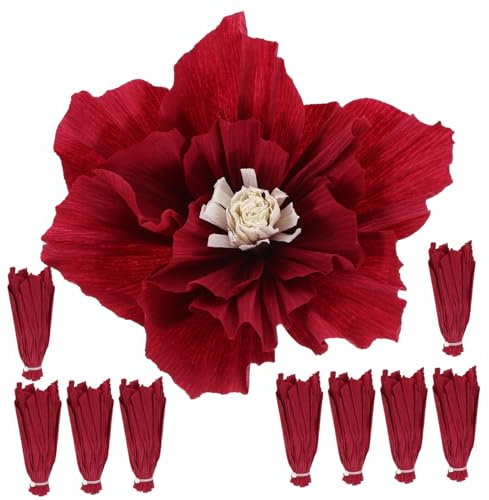 FUNOMOCYA 10St hochzeitsdeko Wohnkultur Papierblumen zum Aufhängen Papierverzierung für Hochzeitsfeiern dreidimensional Krepp-Papier Hintergrundpapier Kulissen Requisiten schmücken