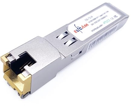 Elfcam® - 10Gb SFP+ Transceiver Module en RJ45 pour Freebox Ultra, 10Go SFP+ Module 10Gbase-T-30m, Lot de 1