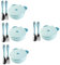 Abaodam 4 Set piatto piano in acciaio inox stoviglie posate ciotola per pappe ciotola del cibo griglia ciotola per bambini Ciotola termica piatto/vassoio bambino contenitore Riutilizzabile