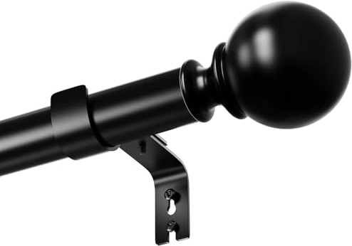 Gardinenstange 300 Cm Lang Vorhangstange Gardinenstange Schwarz Curtain Rod Gardinenstange Verstellbare Beschläge Set Mit Verstellbaren Halterungen Für Esszimmer Schlafzimmer Wohnzimmer Oder Küche