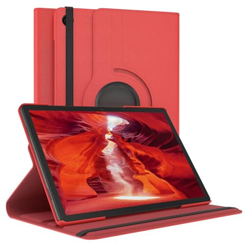 EAZY CASE - Tablet Hülle für Samsung Galaxy Tab A9 Plus Schutzhülle 11 Zoll Smart Book Cover Tablet Case Rotationcase aufstellbar klappbar 360° drehbar mit Standfunktion Tasche Kunstleder in Rot