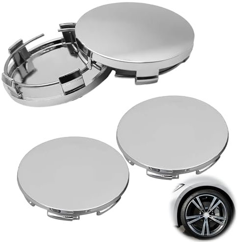 HANIUTTY 4 Pièces Cache Moyeu OD 60mm ID 56mm, Centre de Jante Capuchons, Enjoliveur de Voiture, Bouchon de Jante, Plastique ABS Cache-Moyeu, Jantes Enjoliveurs Accessoires pour Voitures