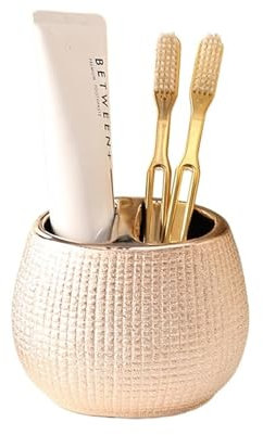 Ensemble Salle de Bain Accessoire Kit d'accessoires de salle de bains en or Rose, ensemble complet de luxe en céramique, porte-savon de toilette, porte-brosse à dents, pompe à shampoing, bouteille dis