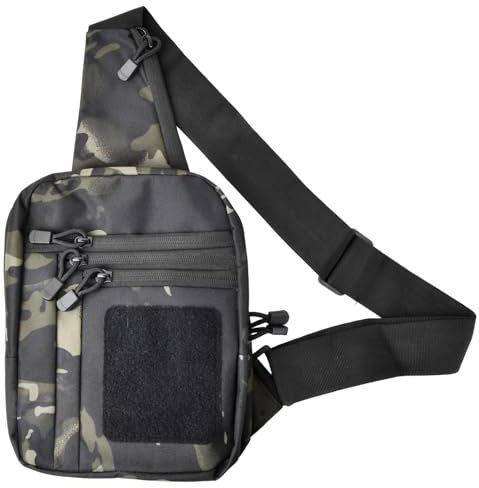 Kaslaider Bolsos tácticos para hombros pistola oculta militar con bolsas para acampar y cazar al aire libre bolsa EDC (camuflaje)