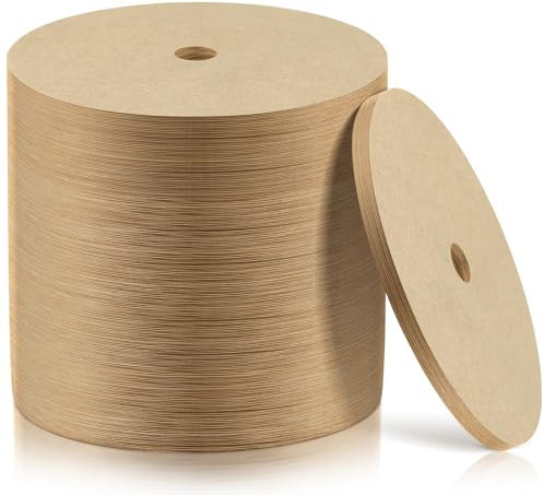 Perkolator-Kaffeefilter, Papier, 9,5 cm, natürlich, ungebleicht, Einweg-Kaffeefilter, Holzfarbe, Kaffeefilter für Perkolatoren, Camping, Kaffeekanne, Heimbüro, 300 Stück
