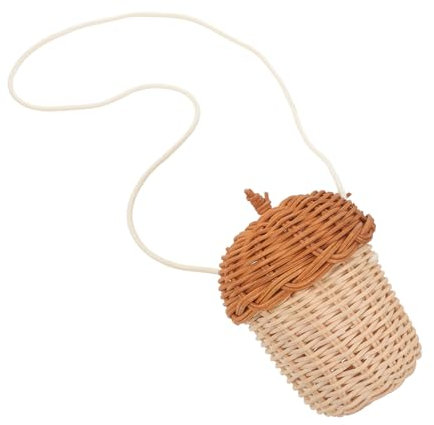 Eichel Tote Spielzeugkorb Strandtasche Kiefernstämme Tannenzapfen Tasche Einkaufstasche Aus Raffiabast Tannenzapfen Marmelade Gürtel Kleiner Weidenkorb Eicheln Anlage Brown Rattan Generisch