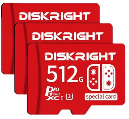 Carte MicroSD 512GB - Class 10 V30 Vitesse Haute Performance - Nintendo Switch certifié vidéo 8K (1)