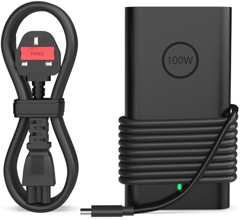 100W USB C Laptop Charger for Dell Latitude/XPS/Precision Latitude 5340 7640 7640 7340 5440 5540 9440 XPS 14 9440 Precision 5680 3580 3580 3580 3581 Inspiron 14 16 5445 AC Adapter Power Supply Cord