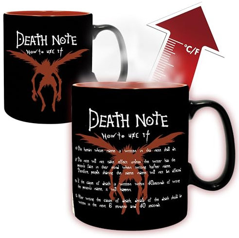 DEATH NOTE - Mug Heat Change - 460ml - L & Light - cardboard