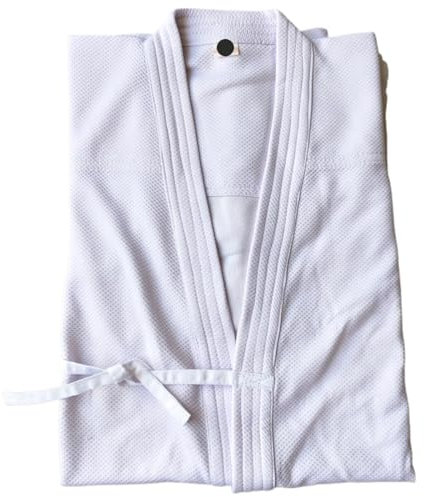 Combinaisons De Judo Costumes de Judo uniforme de Kendo uniforme de Hapkido costume de Kendo ensemble de costume d'aïkido costume de Judo Kendo Aikido Hapkido Arts martiaux séchage rapide(White,170cm)