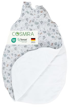 Cosmira® Baby Schlafsack – Ganzjahres Tencel® Schlafsack für sicheren, erholsamen Schlaf – Hautfreundlich, atmungsaktiv, feuchtigkeitsregulierend & hypoallergen – Oeko-TEX® Zertifiziert