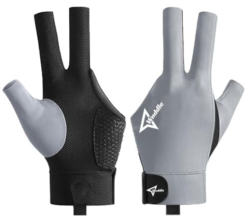 Wnddle Billard Handschuh, Billard Handschuh Links, Snooker Handschuhe, Billiard Pool Cue Gloves, Verstellbare Poolhandschuhe, rutschfeste Poolhandschuhe, Geeignet für Snooker, Pool-Spiele