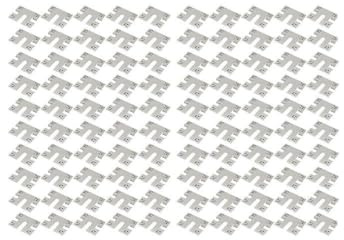 URPIZY 100 Stück Solarpanel Montage Erdungsklammer aus Edelstahl 40x50 mm, kompatibel mit Aluminiumprofilen, Photovoltaik Carports und C-förmigen Stahlschienen, silberfarben für sichere E