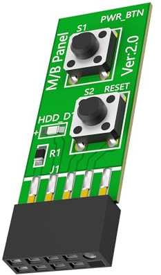 Elnwnnkc PC Montagewerkzeug, Zuverlässigkeit, 10-poliger Mainboard Schalttester, Schaltplatinenadapter mit Reset Taste, Zubehör, Motherboards Testplatine