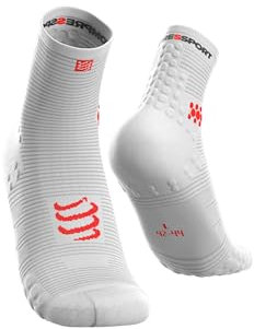 Compressport Running Socks - Pro Racing Socks V3 Run High - Prevención de ampollas - Amortiguación y transpirabilidad - Correr y triatlón - Para entrenamiento y competición - Ligeros