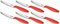 CUCHILLO DE MESA 12 CM PRESTO, 6 PZS, ROJO