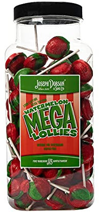 Joseph Dobson & Sons Ltd. Watermelon Mega Lollies (90 per Jar)