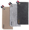 3 Pack Filz Brillen Sonnenbrillen Aufbewahrungskoffer Pouch Soft Slip In Brillenetui Tasche (Dunkelgrau + Grau + Beige)