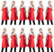 CWFUN Bib Aprons Bulk for Women Men Unisex Waterproof apron for Cooking Baking Kitchen Restaurant Crafting Painting Apron- Bulk Aprons for Girls Waiter Waitress Apron,12 Packs-Multicolours (1, Red)