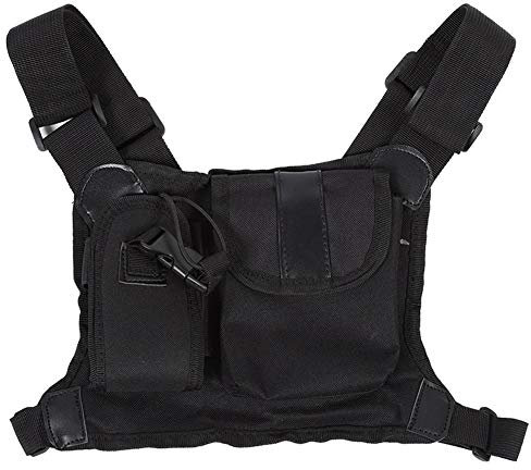 MAGT Radio Walkie Talkie Brusttasche, Zweiwegradio Walkie Talkie Brusttasche Harness Taschen-Pack Rucksack Two Way Radios Tragetasche Zubehörhalter