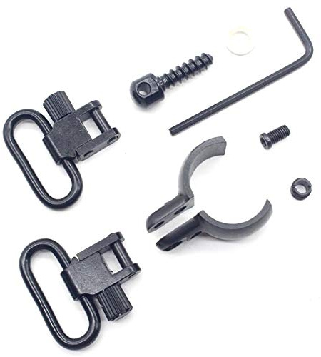 TriRock New Black Gun Sling QD Quick Detachable Swivels Fit Magnum Band Split Barrel Band for 12 Gauge (0.775-0.825 in Dia.) Winchester 101 201