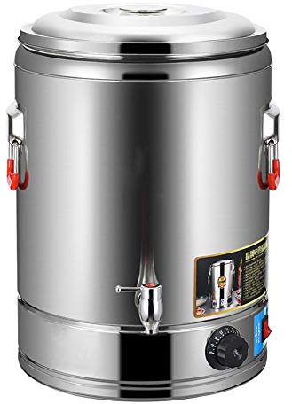 Aprilhp Dispenser Acqua, Bollitore Acqua Elettrico in Acciaio Inox, 30L/40L, Boccioni Acqua Thermos Caffe Termos Acqua Fredda, Distributore Elettrico Bevande Calde con Rubinetto