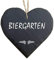 Homeyourself Herz Schieferherz Schiefer Schieferschild 10 x 10 cm Biergarten schwarz Dekoschild Wandschild Schild Stein Geschenk