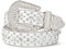 LEACOOLKEY Strass Gürtel für Damen Männer für Jeans,Western Cowgirl Nieten Punk PU Ledergürtel,Damen Strass Gürtel(XL:Passgröße 112cm-122cm = 135cm Gesamtlänge,B-Weiß)