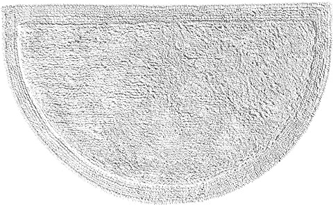 Erwin Müller Duschvorlage Uni Serie Stuttgart weiß Größe 50x80 cm - Unterseite rutschhemmend, mit Schnürung, 100% Baumwolle
