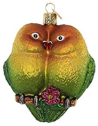 Old World Christmas Lovebirds Christbaumschmuck aus Glas