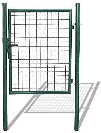 Sonnewelt Porte de jardin verte avec serrure 100 x 100 cm