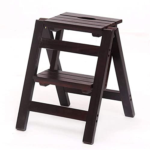 Kitchen Step Stool Wooden Steps Stepladder Folding Step Ladder 2 Steps Multifunctional Folding Ladder For Office Kitchen Home Use