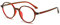 VEVESMUNDO Blaulichtfilter Lesebrille Runde Retro Groß Damen Herren Anti Blaulicht Lesehilf Sehhilfe Brille +1.0,+1.5,+2.0,+2.5,+3.0,+3.5,+4.0 (1 Stück Rot Lesebrille, +2.5)