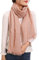 Prettystern XL Sciarpa Di Lino Unisex Uomo Donna Lungo Primavera Estiva Colore Screziato Foulard T90 rosa antico