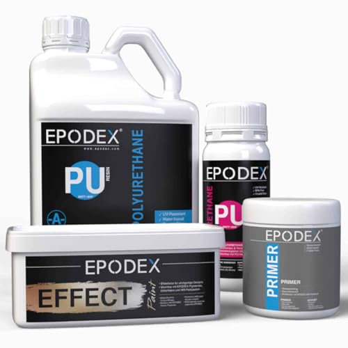 EPODEX® Metallic Brush Effect | Oberflächenbeschichtung | Designboden | PU Harz Matt | Polyurethane Resin | Inkl. Grundierung | 10 Farben | Mengenrabatt