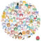 Simarro Aufkleber Kinder Tiere, 100 Stück Tieren Stickers Wasserdicht Vinyl Animals Stickers Niedlich Aufkleber Kinder Lustige Tiermuster für Kinder Auto Laptop Telefon Gitarre Skateboard