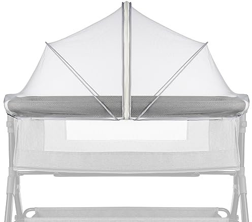 DUSHARKFUN Moskitonetz für Babybett, um Insekten/Käfer/Katzen fernzuhalten, Kleinkinder-Kinderstubenwagen/Nachttisch/Krippenzelt, Sicherheitsnetz mit Zwei-Wege-Reißverschlüssen