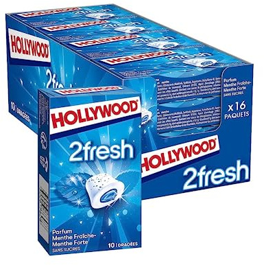 Gomma da masticare alla menta 2 Fresh HOLLYWOOD - 16 x 22 g