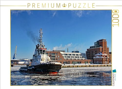 CALVENDO Puzzle Eisbrecher vor Wismar | 1000 Teile Lege-Größe 64 x 48 cm Foto-Puzzle für glückliche Stunden