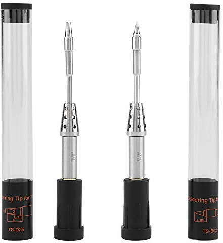 XTevu Soldering Iron Tip Replacement TS-D25 B02, Mini Portable Outdoor Soldering Iron Kit Pluggable Soldering Iron Tips for TS80 Digital Soldering Iron (TS-D25/B02)