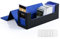 ZLCA MTG Card Deck Box with Display Window,Card Storage Box Holds 600+ Single-Sleeve Cards,Trading Card Case for Commander CCG/TCG/EDH(Black& Blue)